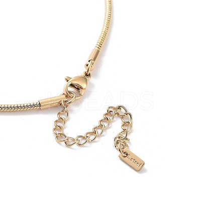304 Stainless Steel Twist Bar Pendant Necklaces with Snake Chains NJEW-H601-01G-1