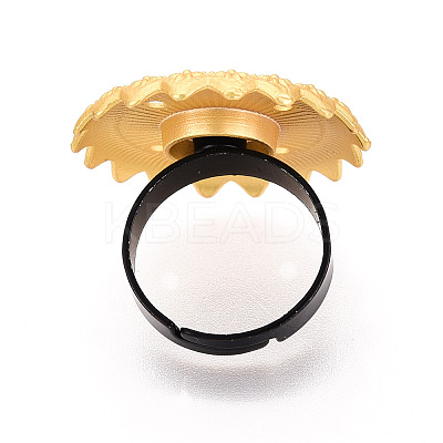 Adjustable Alloy & Iron Bezel Cup Ring Base with Rotatable Tray MAK-T012-13G-1