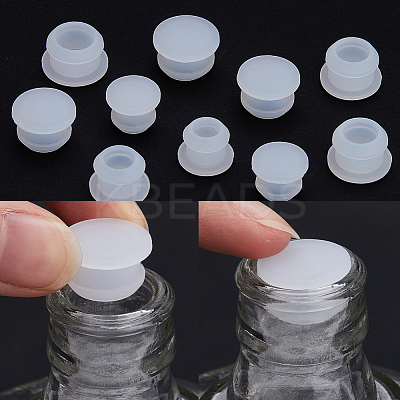 24Pcs 4 Style Silicone Bottle Seal Plug AJEW-GF0008-11D-1
