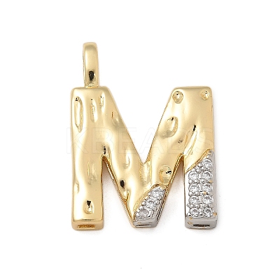 Brass Micro Pave Cubic Zirconia Pendants KK-B126-02G-M-1