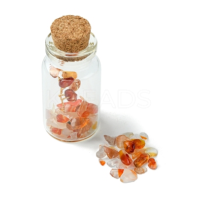 Transparent Glass Wishing Bottle Decoration AJEW-JD00011-05-1