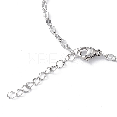 Non-Tarnish 304 Stainless Steel Dapped Link Chain Bracelets for Men Women STAS-B039-06P-1