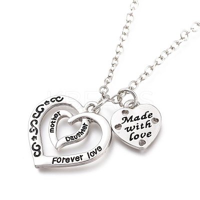Alloy Pendant Necklaces NJEW-K121-09P-1