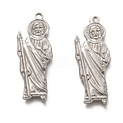Non-Tarnish 201 Stainless Steel Pendants LS-STAS-H125-02P-1