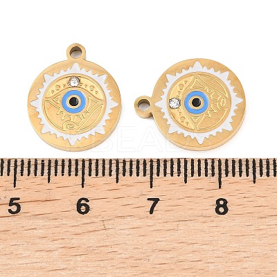 304 Stainless Steel Enamel Pendants STAS-Z190-06G-03-1