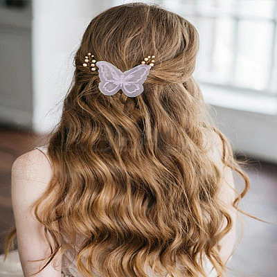 12Pcs 2 Colors Lace Hair Barrettes PHAR-LP0001-01-1