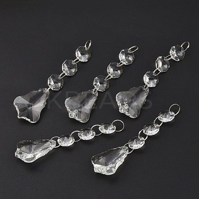 Transparent Glass Pendants for Curtains X-GLAA-WH0002-02-1