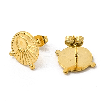 Ion Plating(IP) 304 Stainless Steel Stud Earring Cabochon Settings EJEW-I281-01G-1