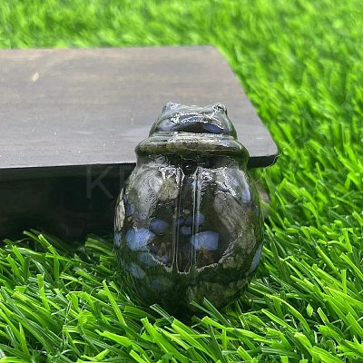 Natural Glaucophane Carved Healing Ladybird Figurines PW-WG44211-15-1