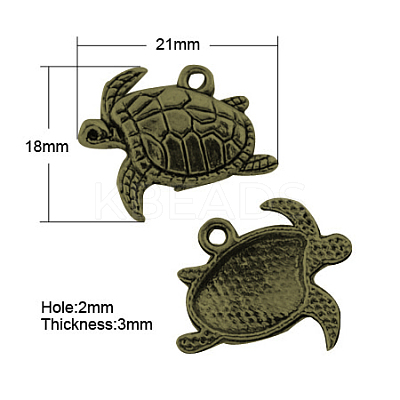 Tibetan Style Alloy Pendants TIBEP-22627-AB-NR-1