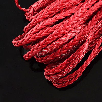 Braided Imitation Leather Cords LC-S002-5mm-01-1