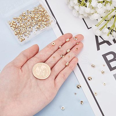 200Pcs 3 Style Brass Beads KK-FH0003-17-1