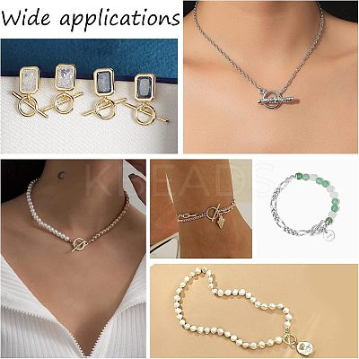8 Sets 2 Colors Brass Toggle Clasps KK-CA0003-26-1