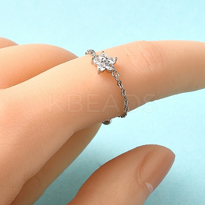 925 Sterling Silver Micro Pave Cubic Zirconia Slide Rings RJEW-R016-02P-02-1