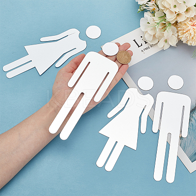 Acrylic TOILET Sign Stickers DIY-WH0569-66B-01-1