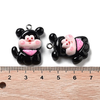 Opaque Resin Puppy Pendants LS-RESI-R444-02C-1