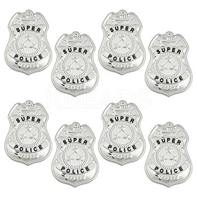 8Pcs Iron Alloy Badge Brooches JEWB-MA0001-03-1