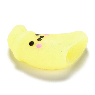 Christmas Theme Moon Shape Stress Toy AJEW-P085-12-1
