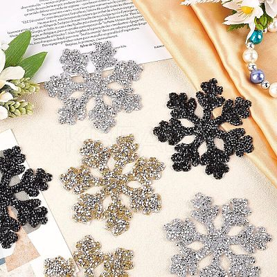 Christmas Snowflake Rhinestone Patches DIY-FG0001-72-1
