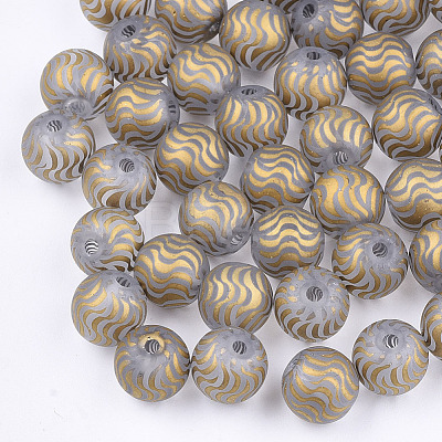 Electroplate Glass Beads X-EGLA-S178-02F-1
