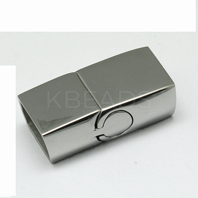 Tarnish Resistant 304 Stainless Steel Magnetic Clasps with Glue-in Ends STAS-I011-12-1
