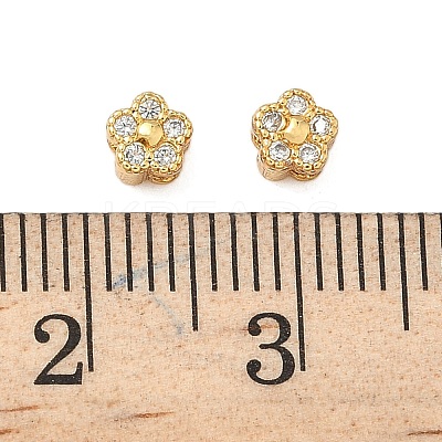 Brass Micro Pave Cubic Zirconia Beads KK-Z120-10G-1