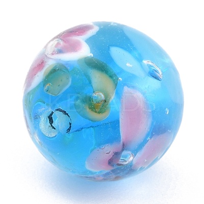Round Lampwork Beads LAMP-H059-A10-1