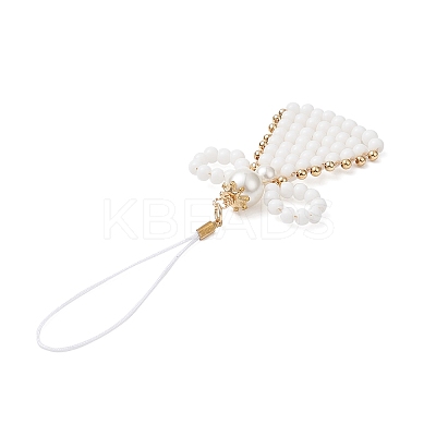 Christmas Glass Seed Beaded Pendant Decorations HJEW-TA00013-04-1