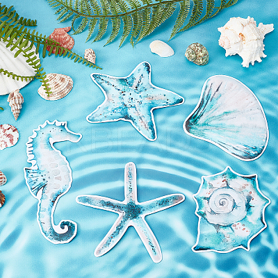 Ocean Theme Waterproof PVC Plastic Stickers DIY-WH0029-65-1