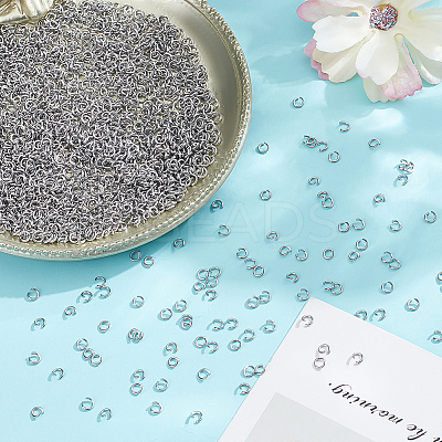 2000Pcs 304 Stainless Steel Open Jump Rings STAS-ME0001-15-1