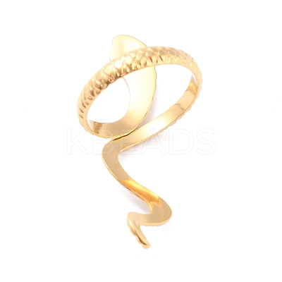 Ion Plating(IP) 304 Stainless Steel Snake Wrap Cuff Ring X-RJEW-L103-32G-1