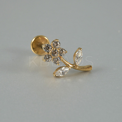 G23 Titanium Alloy Pave Clear Cubic Zirconia Labrets FS-WG13971-04-1