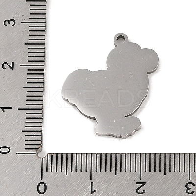 Non-Tarnish 201 Stainless Steel Pendants STAS-C095-27P-1