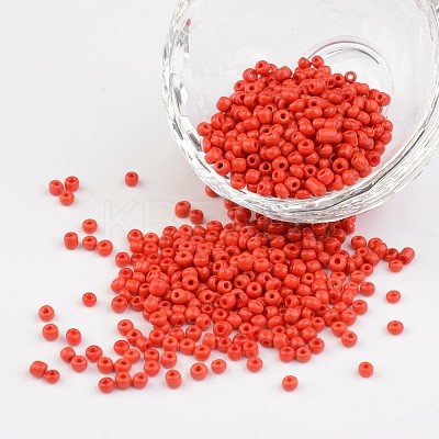 8/0 Opaque Colours Round Glass Seed Beads X-SEED-A010-3mm-45-1