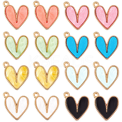 48Pcs 8 Colors Acrylic Pendants FIND-SC0005-19-1