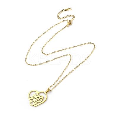304 Stainless Steel Pendant Necklaces LS-NJEW-D047-03G-1