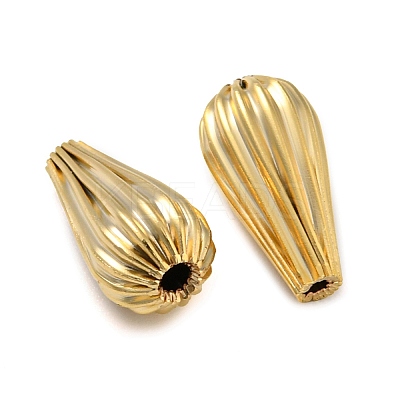 Rack Plating Eco-friendly Brass Beads KK-M257-14G-1