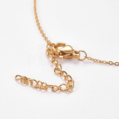 304 Stainless Steel Pendant Necklaces NJEW-L155-18-1