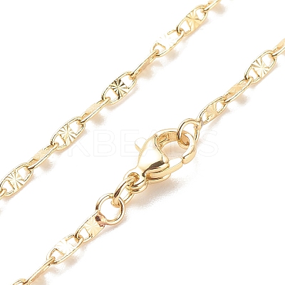 Brass Oval Link Chains Necklace for Women LS-NJEW-P265-09G-1