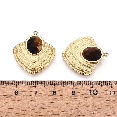 Natural Tiger Eye Pendants STAS-N109-193B-G-1