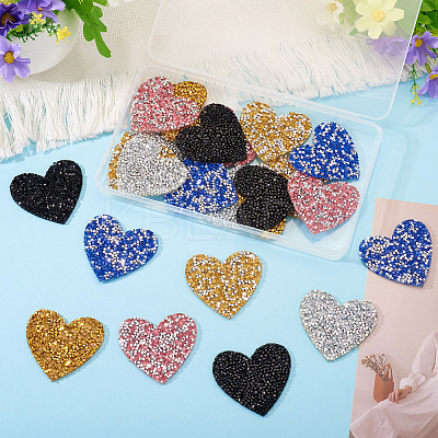 Polyester Hotfix Rhinestone Iron on Patches Applique Patch FIND-TA0002-53D-1
