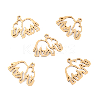 Ion Plating(IP)  201 Stainless Steel Pendants STAS-K003-06G-1