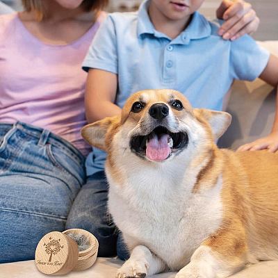 1Pc Beech Wood Engraved Pet Hair Keepsake Boxes CON-CN0001-16E-1
