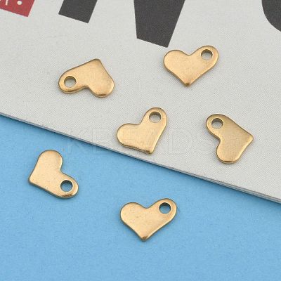 Ion Plating(IP) 304 Stainless Steel Heart Charms STAS-F075-21-1