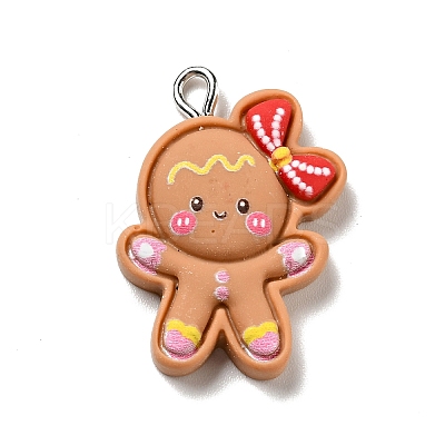 Christmas Opaque Resin Pendants X-RESI-G043-B09-1