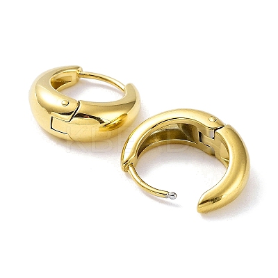 Ion Plating(IP) 304 Stainless Steel Polishing Hoop Earrings X-EJEW-G366-01G-1