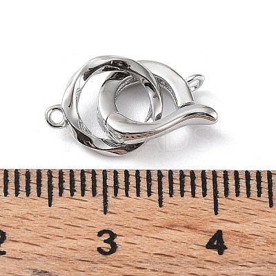 Rhodium Plated 925 Sterling Silver Micro Pave Clear Cubic Zirconia Fold Over Clasps LS-STER-G036-18P-1