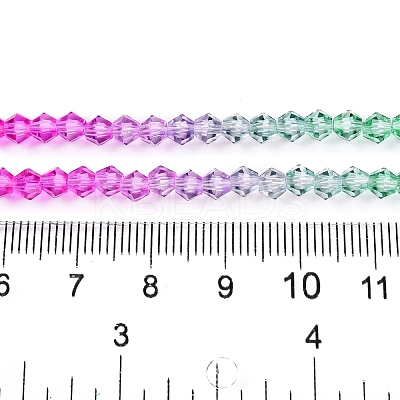 Gradient Color Baking Paint Glass Bead Strands X1-DGLA-A039-T2mm-A010-1