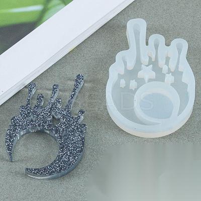 Astronomy Theme Moon with Star Silicone Molds DIY-E021-11-1