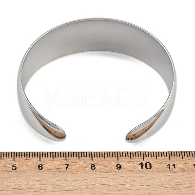 304 Stainless Steel Cuff Bangles BJEW-L709-02P-1